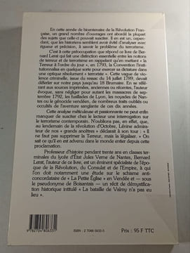 Le terrorisme révolutionnaire 1789-1799. Bernard Lerat