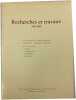 Recherches et travaux (1952-1982). Fr&egrave;re Vincent FERRAS