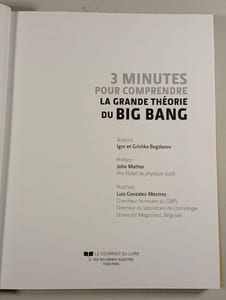 3 minutes pour comprendre la grande théorie du Big Bang + CD