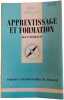 Apprentissage et formation. Jean Berbaum