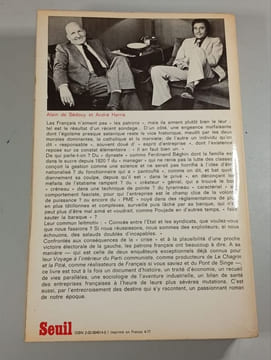 Les patrons. André Harris / Alain de Sédouy