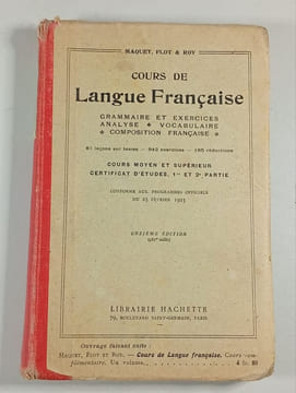 Cours de Langue Française. MAQUET FLOT & ROY