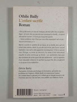 L'enfant sacrifié. Bailly OTHILIE