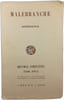 Mathematica Œuvres compl&egrave;tes Tome XVII-2. MALEBRANCHE