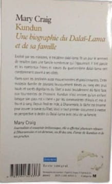 Kundun : Une biographie du Dalaï-Lama et de sa famille. Mary Craig