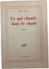 Ce qui chante dans le chant. MARC GUYON