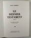 Le Dernier Testament. Louis Gerriet