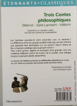 Trois Contes philosophiques. Diderot - Saint-Lambert - Voltaire