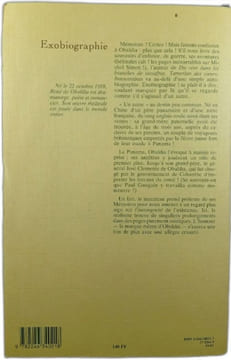 Exobiographie. RENÉ DE OBALDIA
