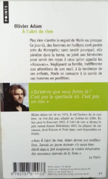 À l'abri de rien. Olivier Adam