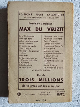 L'enfant des ruines. MAX DU VEUZIT