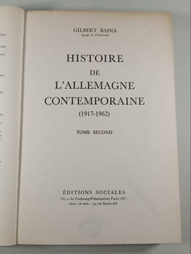 Histoire de l'Allemagne contemporaine. GILBERT BADIA