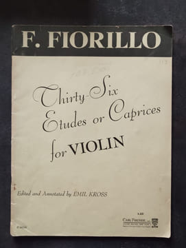 Livre - F.Fiorillo:Thirty-Six Etudes or Caprices for Violin. F. Fiorillo