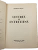 Lettres et entretiens. Charles P&eacute;guy