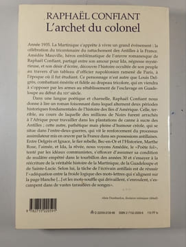 L'archet du colonel. Raphaël Confiant
