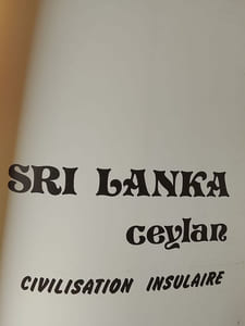 Sri Lanka Ceylan Civilisation Insulaire