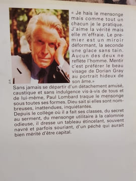 Ma vérité sur le mensonge. Paul Lombard