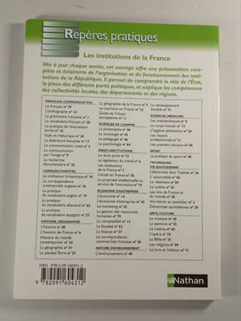 Les institutions de la France. G. Bernard B. De Gunten A. Martin M. Niogret