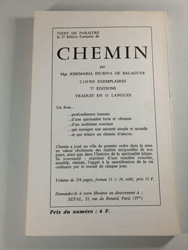 Chemin. Mgr Josemaria Escriva de Balaguer