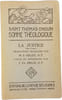Somme th&eacute;ologique : La Justice Tome Premier. Saint Thomas d'Aquin