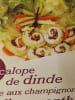 Escalope de dinde aux champignons. 