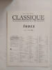 Au cœur du classique – Index n&ordm;1 &agrave; 65. 