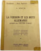La Version et les Mots Allemands. A. Spaeth