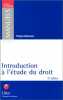 Introduction à l'étude du droit (ancienne édition). Malinvaud Philippe