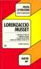 Musset. Lorenzaccio/Profil D'Une Oeuvre. Horville Robert  Musset