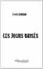 Les jours bris&eacute;s. Schram Terhi