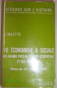 Vie économique et sociale des grands pays de l'Europe occidentale et des Etats-Unis - Début du XXè siècle-1939