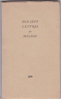 Dix-sept lettres de Milosz