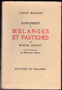 Supplément à pastiches et mélanges de Marcel Proust
