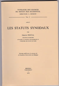 Les statuts synodaux
Typologie des sources du Moyen-âge occidental
Brepols