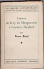 Lettres de Guy de Maupassant à Gustave Flaubert. Pierre Borel