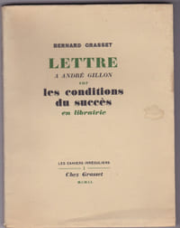Lettre à André Gillon sur les conditions du succès en librairie.
