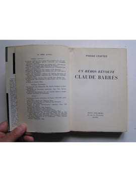 Un héros révolté, Claude Barrès. Pierre Lyautey
