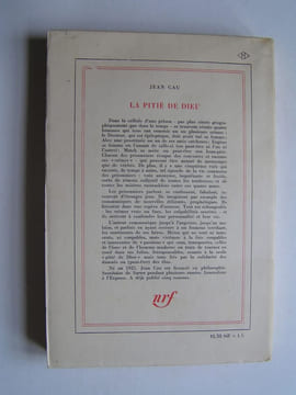 La pitié de Dieu.. Jean Cau