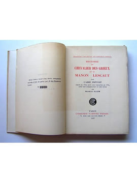 Histoire du chevalier des Grieux et de Manon Lescaut. Abbé Prévost