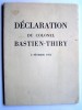 Déclaration du colonel Bastien-Thiry. 2 février 1963. Colonel Jean Bastien-Thiry