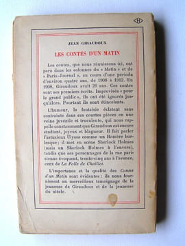 Les contes d'un matin. Jean Giraudoux