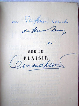 Sur le plaisir. Essai précédé d'une lettre à Léon Bérard. Bernard Grasset