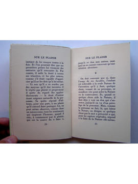 Sur le plaisir. Essai précédé d'une lettre à Léon Bérard. Bernard Grasset
