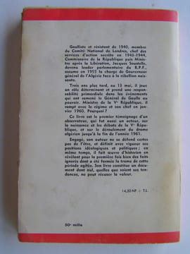 L'espérance trahie. 1958 - 1962. Jacques Soustelle