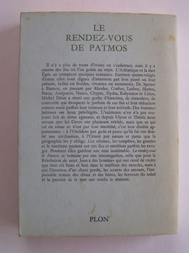 Le rendez-vous de Patmos. Michel Déon