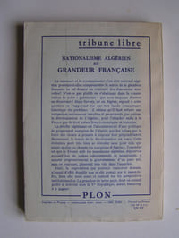 Nationalisme algérien et grandeur française