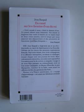 En canot sur les chemins d'eau du roi. Une aventure en Amérique. Jean Raspail