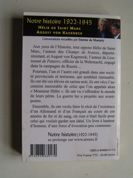 Notre histoire. 1922 - 1945. Hélie de Saint-Marc