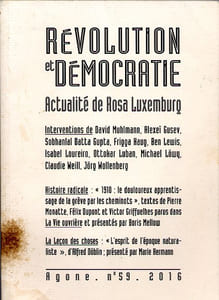 Révolution et démocratie - Actualité de Rosa Luxemburg.