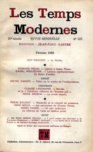 Les Temps Modernes n°225